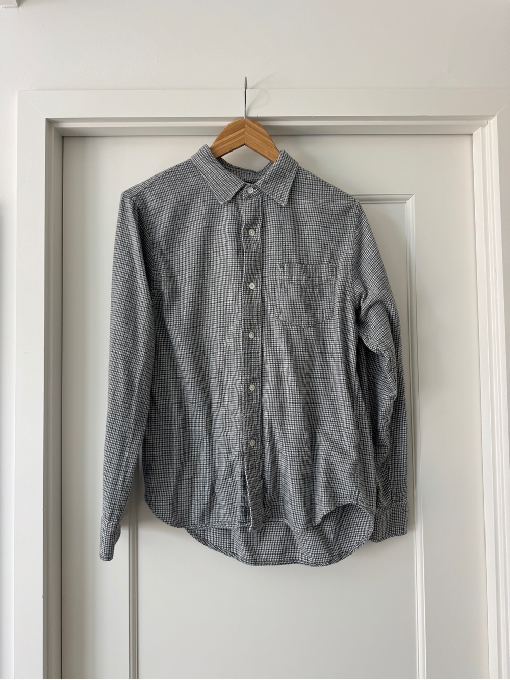 Buck Mason Grey Micro-Check Button-Down Shirt